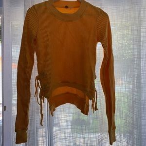 Free People Waffle Knit Long Sleeve